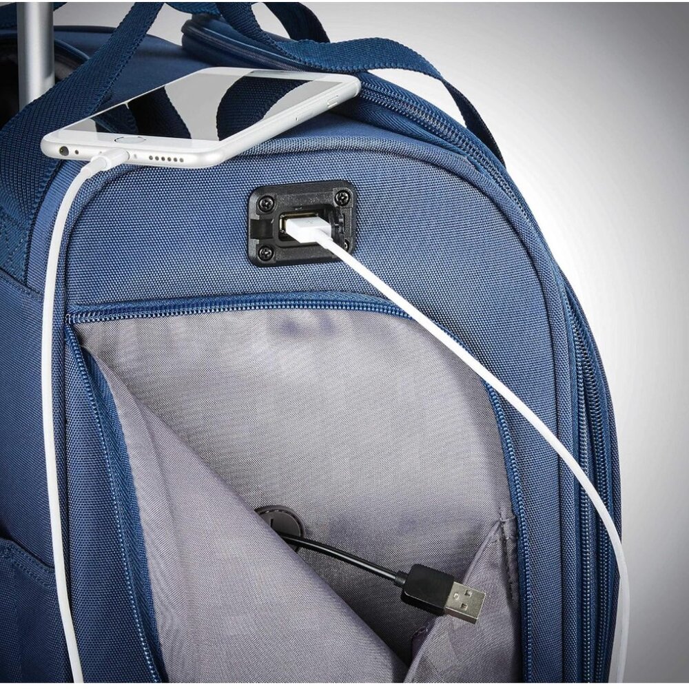 Samsonite Underseat Carry-On Spinner With USB Port, Ocean, One Size - Picture 4 of 10